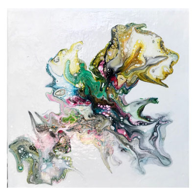 Pouring Art - Schilderij 20 x 20 cm