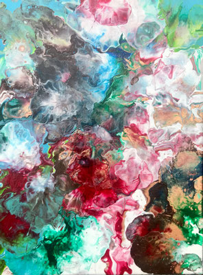 Pouring Art schilderij WALLPAPER 40 x 50 cm