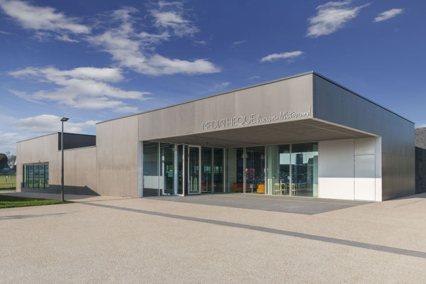 Photographie d'architecture - Mediathèque François Mittérand Le Relecq-Kerhuon - Pour Schüco