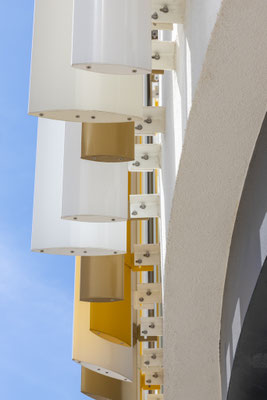 Photographie d'architecture - Piscine Longwy - Pare-soleil Duco