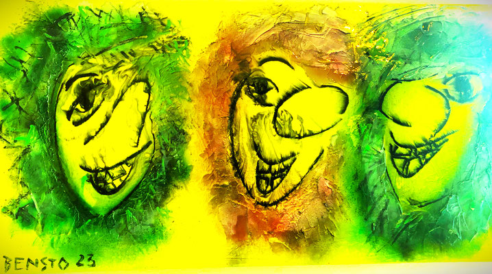 Maskerade | Acryl auf Holz | 120x60cm | 480€
