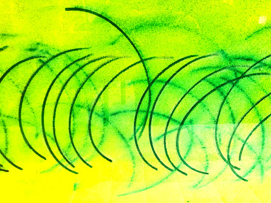 Barbed wire | Acryl auf Karton | 70x50cm | 160€ | gerahmt