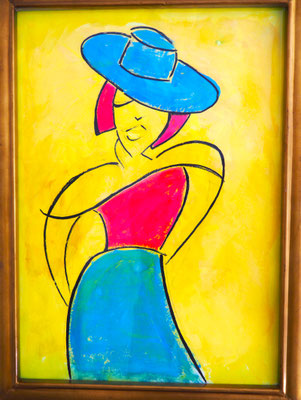 Ashamed | Wasserfarbe auf Karton | 70x50cm |gerahmt | 420€