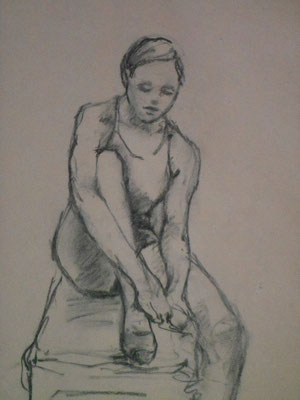 Life drawing of a model
