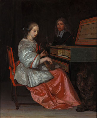 Lute Player Seated at a Virginal, Eglon van der Neer  (1634–1703), © Museum Boijmans Van Beuningen, Rotterdam