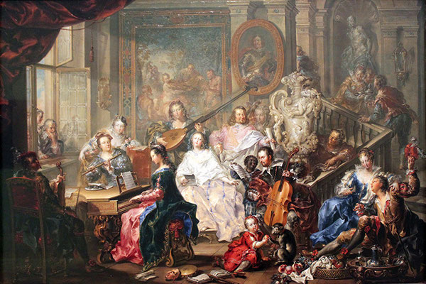 Johann Georg Platzer (1704–1761), Das Konzert, © Germanisches Nationalmuseum, Nürnberg