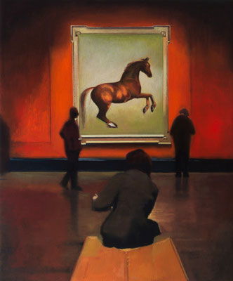 Dans le Musée.( National Gallery ). Óleo sobre lienzo. 65x54 cms. Año 2020.