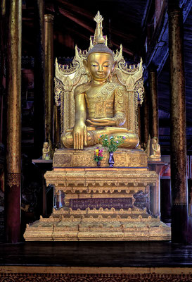  Nga Kyaung Monastery / buddhistische Klosteranlage im Inle-See in Myanma