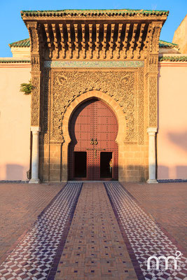 Abendlicht beim Mausoleum Moulay Ismail in Meknès