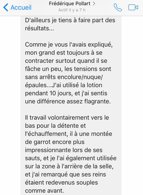 Produit Florènes pour chevaux pour la récupération musculaire de l'effort par le drainage des toxines musculaires, la décontraction musculaire, régénération des tissus ayant subit des micro-lésions, antalgique,...