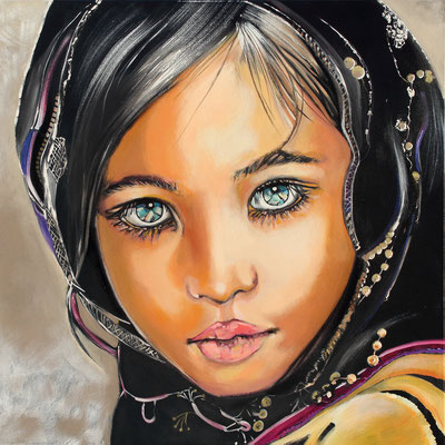 "Lilia" -  100 X 100 - Original VENDU - Possible en digigraphie ou reproduction sur toile 