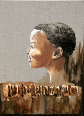 "Okou"  50 x 70 - 840€ - Original disponible - Possible en digigraphie ou reproduction sur toile