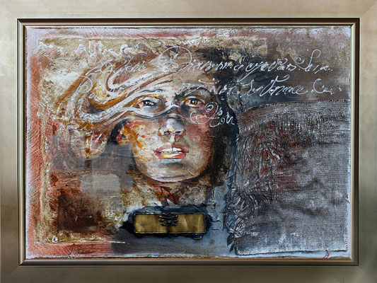 "Diane" 87 x 50 - 900€ sans cadre - 1250€ avec encadrement - Original disponible - Possible en digigraphie ou reproduction sur toile