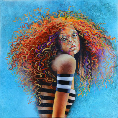 Ta marinière - 100 x 100cm - Original Disponible - 2800 € 