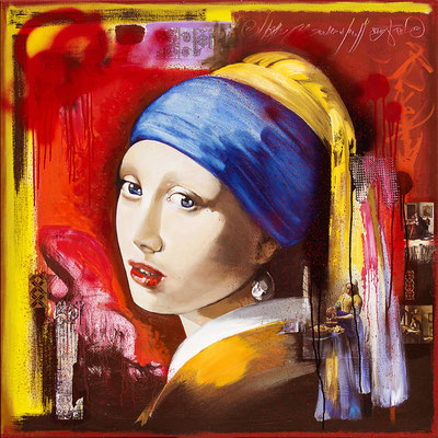 "La jeune fille à la perle " Original vendu -  Possible en digigraphie ou reproduction sur toile numéroté