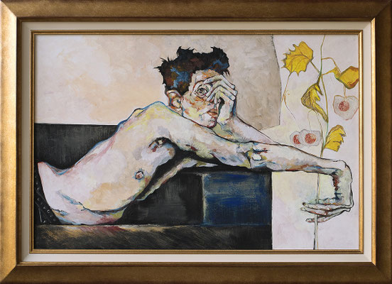 Egon Shiele 54 x 81 - VENDU ! Hommage au peintre Egon Shiele L'original étant vendu, l'oeuvre est possible en édition ou reproduction limité à 30 exemplaires