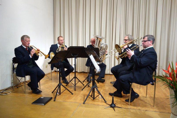 WAREPU Brass, von links: Gerhard Binder, Gerhard Forman, Leo Michalec, Markus Sonntag und Franz Neubauer