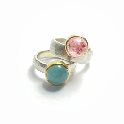 Aquamarin, rosa Turmalin