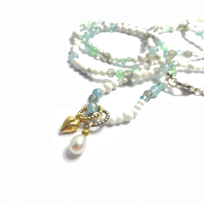 Long-Kette Kascholong & Aqua 169,-, Herz verg. 129,-  Perle ab 120,-