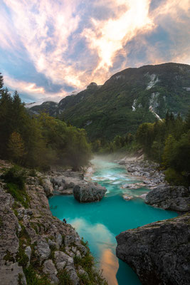 Soča valley sunset