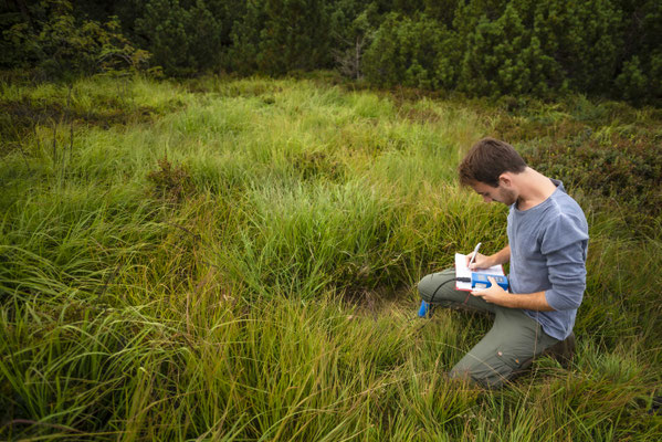 Me measuring soil moisture of sample No. 100