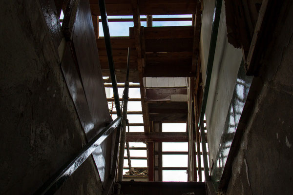 Blick die Treppe rauf