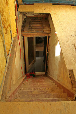 Blick die Treppe hinunter