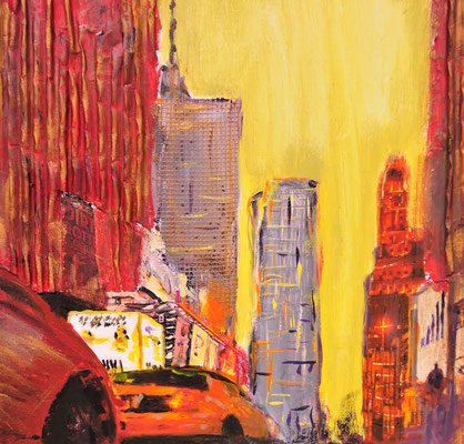 NYC-Studie2,  Acryl auf Leinwand, 30x30 cm, 20112
