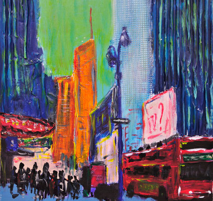 NYC-Studie1,  Acryl auf Leinwand, 30x30 cm, 2011