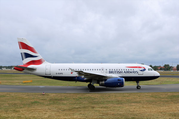 A319 British Airways von der Seite, 24.06.2018, Steve Baaß
