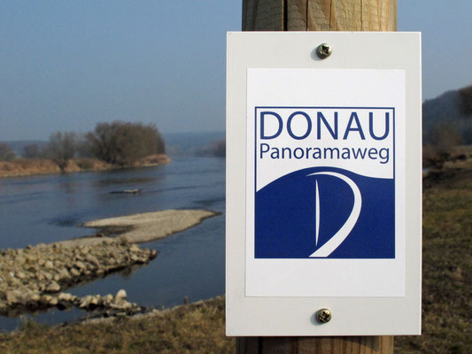 Wegemarkierung Donau-Panoramaweg, Foto: Michael Körner