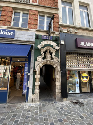 ThP 230630 - Brussel - Impasse Saint-Nicolas. Toegang tot de Galerie du Centre - Architect Jean-Florian Collin - 1953