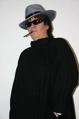 Persönlichkeiten/ Mafia-Boss, Mantel, Hut, Brille, Fr. 30.-
