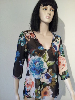 HAWAII/FLOWER POWER, Bluse Gr. M/L, Fr. 12.-