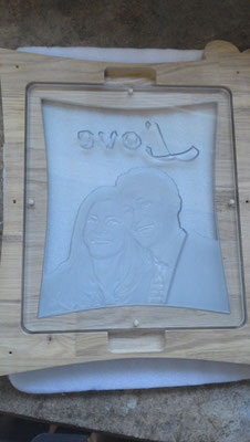  Bilderrahmen Lithographie / CNC gefertigt / kreativ-fraesen