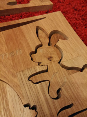 Osterhasen Wandbild / kreativ-fraesen