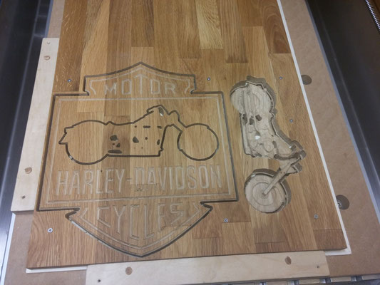 Harley Davidson Motrorrad von kreativ-fraesen.de