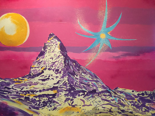 Matterhorn (Stabilität), Sonnenmond (Licht), Kreativstern (Inspiration) & Magentaloch (Gravito), 2019 
