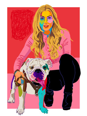 Mujer con perro