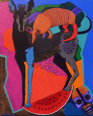 xoloitzcuintle y armadillo (vendido)