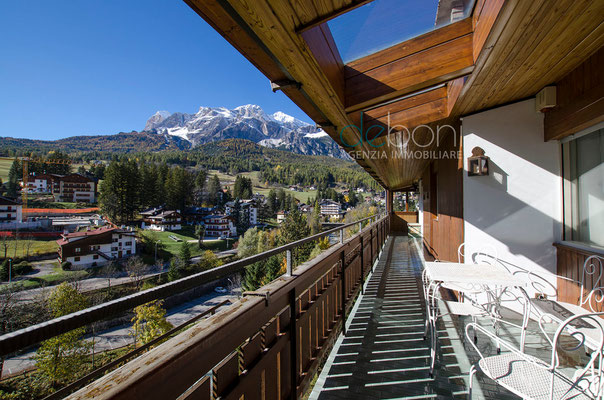 Panorama dal poggiolo - Attico di lusso in affitto a Cortina d'Ampezzo