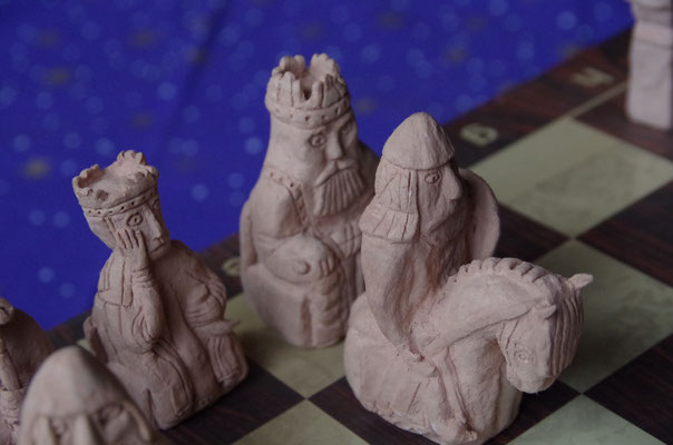 Chess game - Vikings and Egyptian Gods, detail view