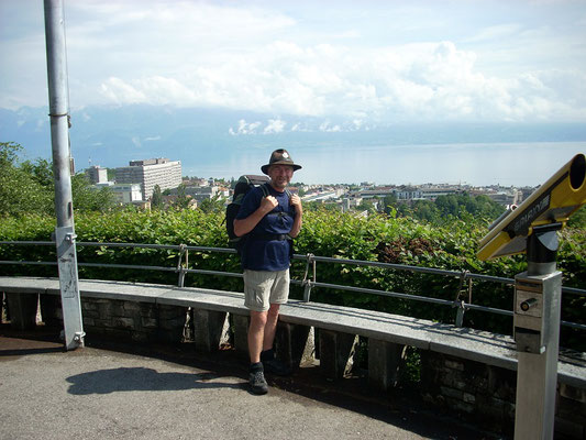 Karl-Heinz aus Biberach war an diesem Tag mein Begleiter. Leider mussten wir uns trennen, da er in Lausanne einen Ruhetag einlegen wollte und ich weiter ging.