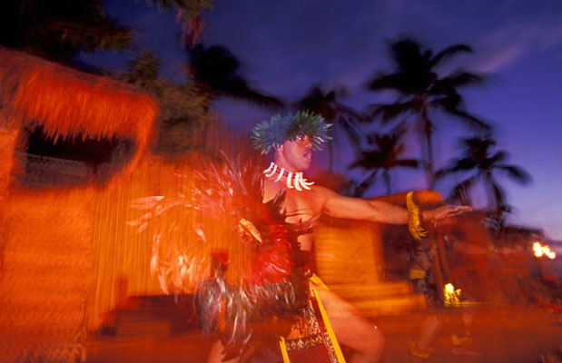Polynesischer Hula auf Maui, Hawaii, USA