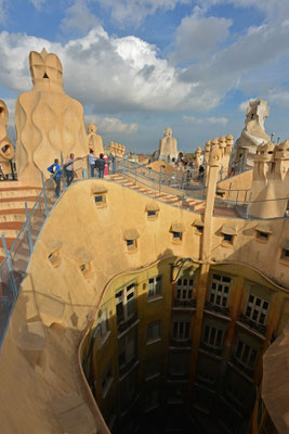 am Dach des Casa Milà (La Pedrera)
