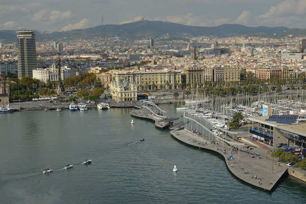 Blick von der Hafenseilbahn Teleférico del puerto