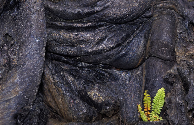 erstarrte Lavaformation auf Big Island, Hawaii, USA