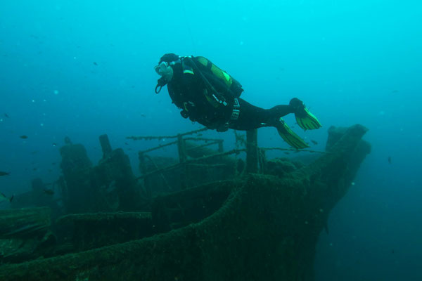 Wrack der Christoforos, Skopelos, Griechenland