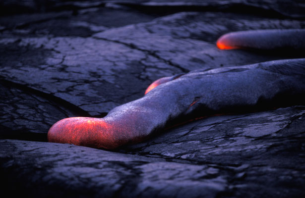 frische Lava des Kilauea auf Big Island, Hawaii, USA