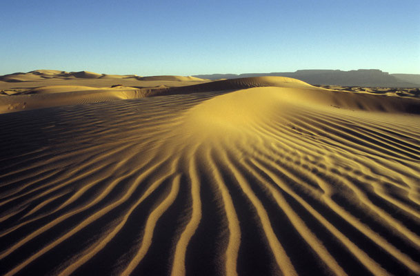 Am Rande des Idhan Ubari Sanddünengebiets der Sahara, Libyen